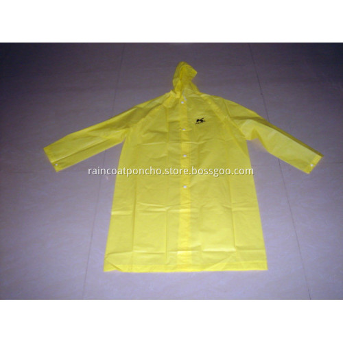 High Quality Waterproof EVA Yellow Raincoat for Men